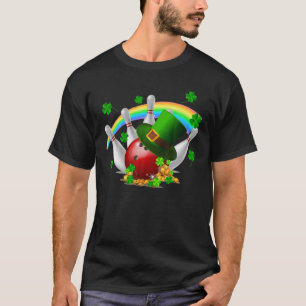 Camiseta Funny Bowling Balls Shamrock Leprechaun St Patrick