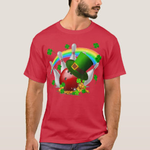 Camiseta Funny Bowling Balls Shamrock Leprechaun St Patrick