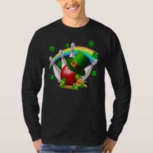 Camiseta Funny Bowling Balls Shamrock Leprechaun St Patrick