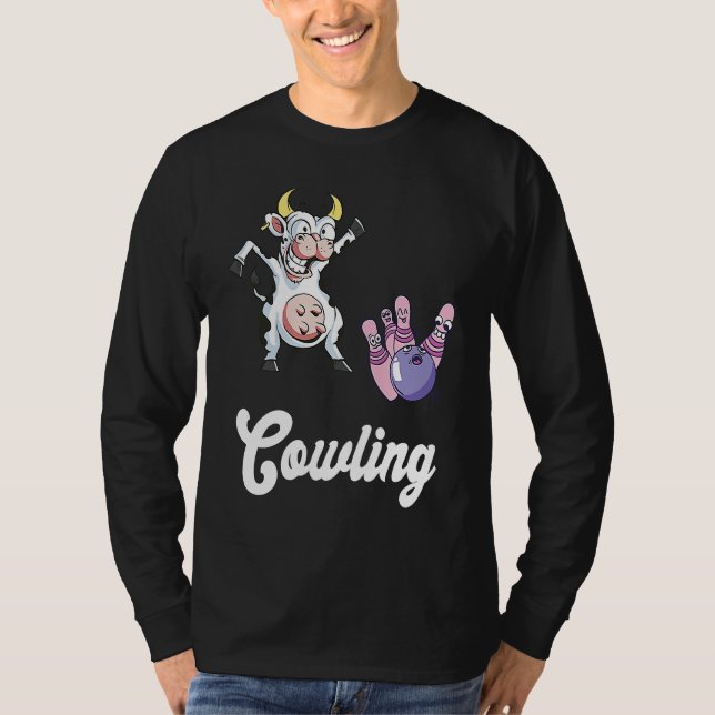 Camiseta Funny Bowling Bowler Cow Strike Bowling Team Bowli (Anverso)