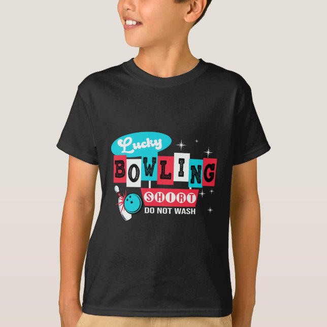 Camiseta Funny Bowling Design No Lavar Esto Es Mi Suerte (Anverso)