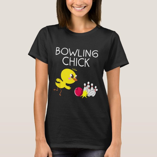 Camiseta Funny Bowling Design Para Chicas Mujeres Bowler Bo (Anverso)