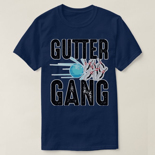 Camiseta Funny Bowling Guay Gutter Gang Bowlers (Diseño del anverso)