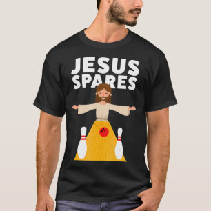 Camiseta Funny Bowling Jesus Spares T