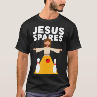 Camiseta Funny Bowling Jesus Spares T