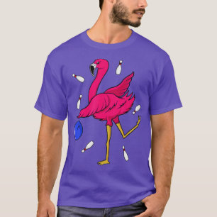 Camiseta Funny Bowling Player Flamingo Guay Tropical Pink B