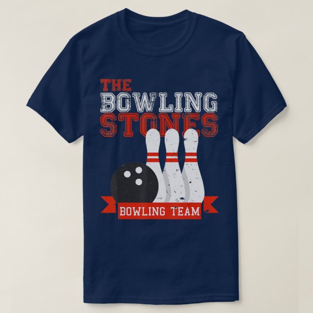 Camiseta Funny Bowling Stones Bowl Sports Team (Diseño del anverso)