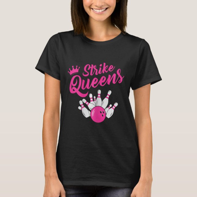 Camiseta Funny Bowling Tee Bowling Team Sport Gift Q (Anverso)