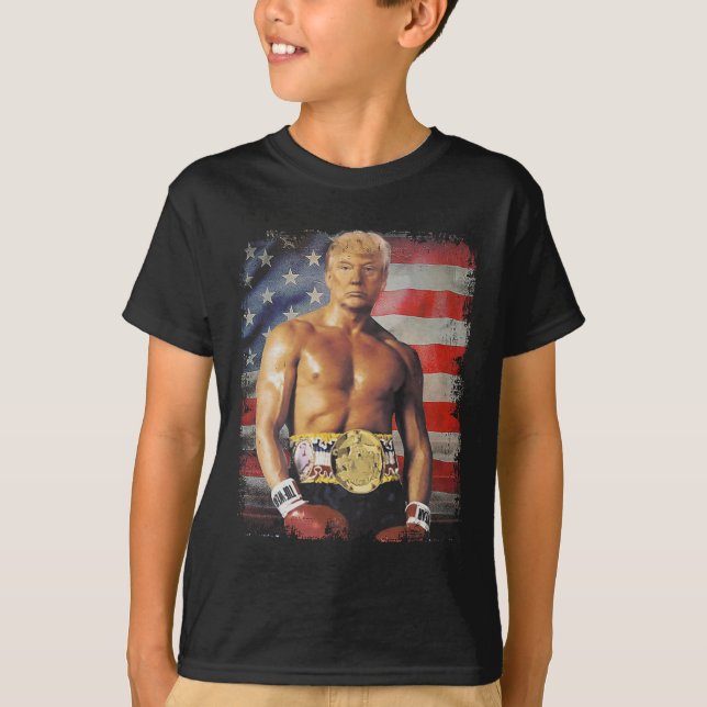 Camiseta Funny Boxer Trump Trump Meme Rocky (Anverso)