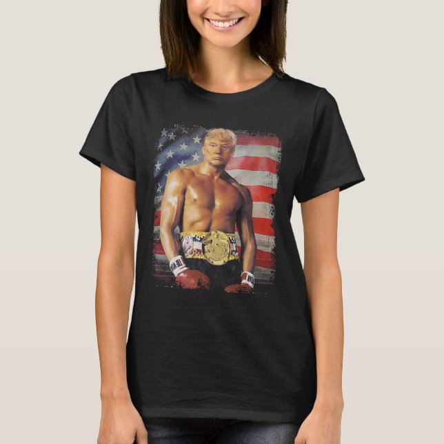 Camiseta Funny Boxer Trump Trump Meme Rocky (Anverso)