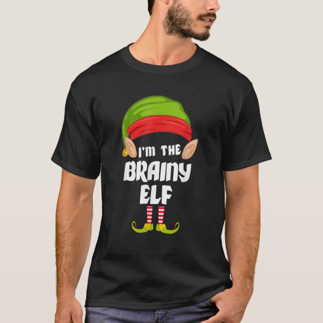 Camiseta Funny Brainy Elf Mating Family Group PJ Christma (Anverso)