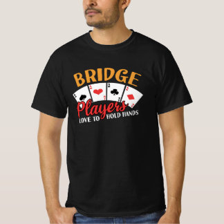 Camiseta Funny Bridge Jugadores Aman Sostener Las Manos