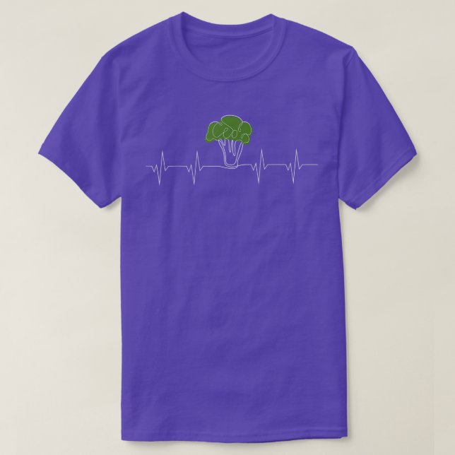 Camiseta Funny Broccoli Heartbeat Vegetables Lover (Diseño del anverso)