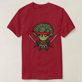 Camiseta Funny Broccoli Samurai Warrior Japanese Art Illust