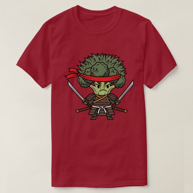 Camiseta Funny Broccoli Samurai Warrior Japanese Art Illust (Diseño del anverso)