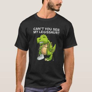 Camiseta Funny Broke Leg Design Para Niños Dino Lover Broke