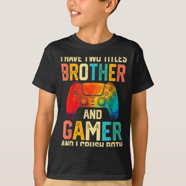 Camiseta Funny Brother Gamer Graphic Tee Men Boys Teens Vid (Anverso)