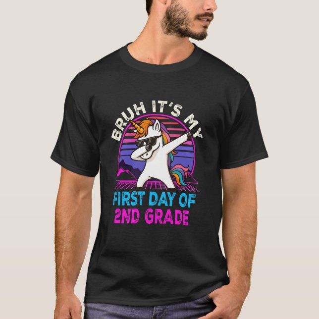 Camiseta Funny Bruh Its My First Day Of 2nd Grade (Anverso)