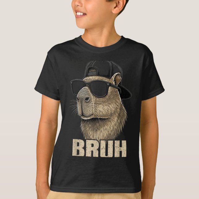 Camiseta Funny Bruh Meme Capybara Lover Cool Sungles For Me (Anverso)