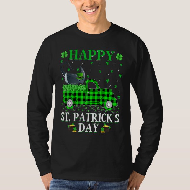 Camiseta Funny Buffalo Plaid Green Truck Ray Fish St Patric (Anverso)