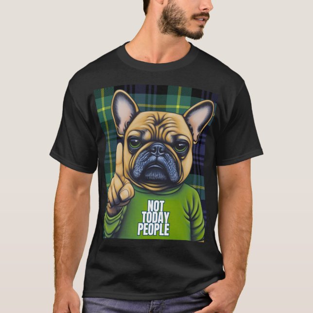 Camiseta Funny Bulldog francés elegante para amantes del pe (Anverso)