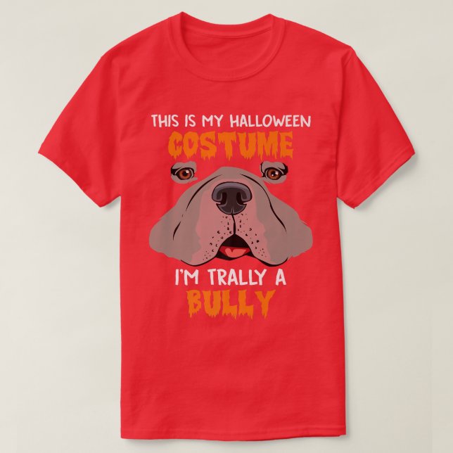 Camiseta Funny Bulldog Halloween Costume American Bull Dog  (Diseño del anverso)