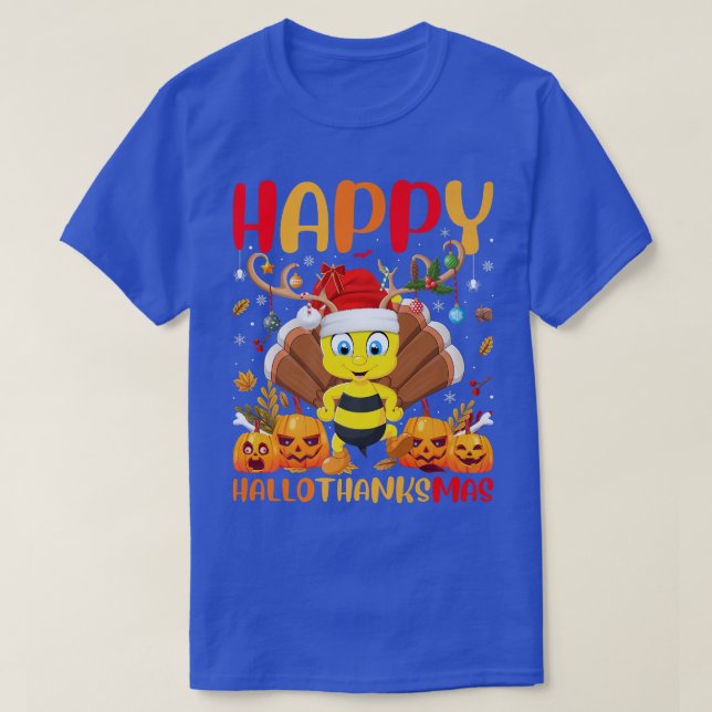 Camiseta Funny Bumble Bee Lover Happy Bumble Bee HelloThank (Diseño del anverso)