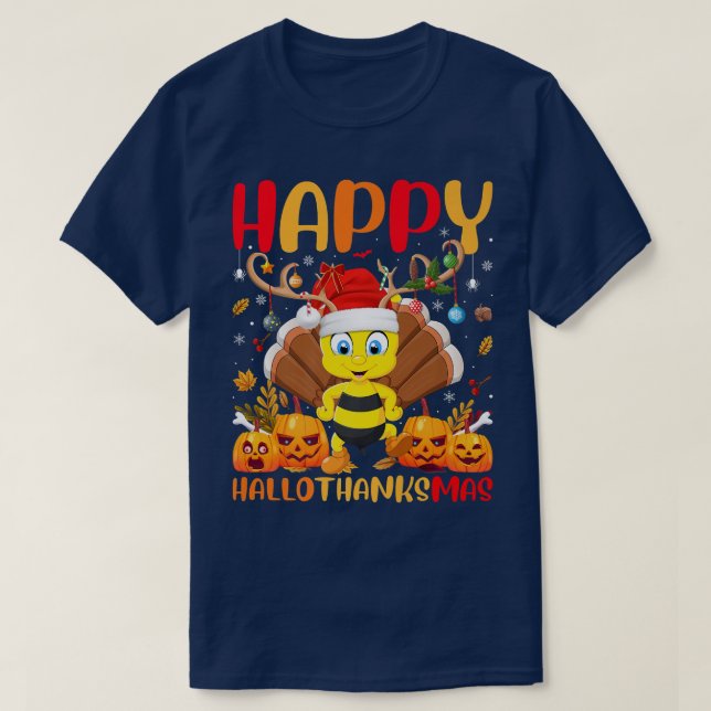 Camiseta Funny Bumble Bee Lover Happy Bumble Bee HelloThank (Diseño del anverso)