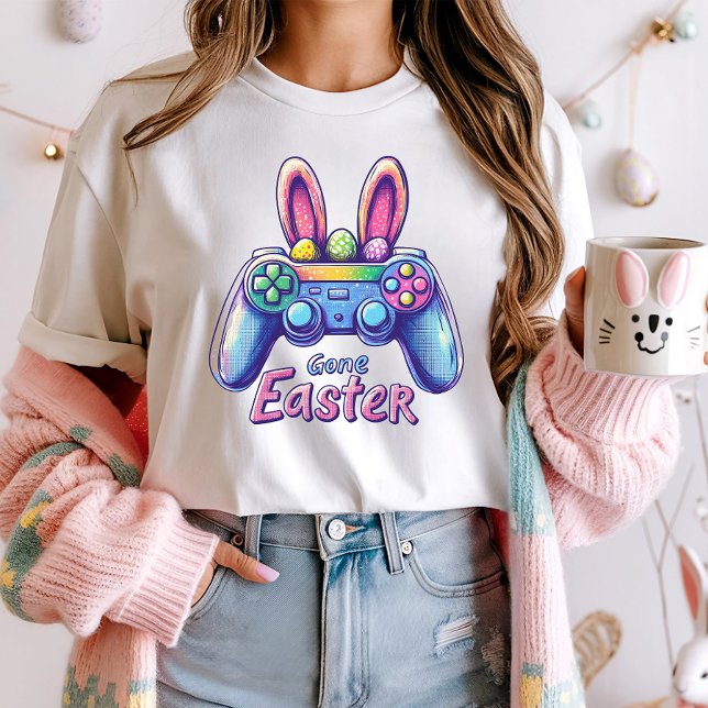 Camiseta Funny Bunny Gamer Controller Easter (Subido por el creador)