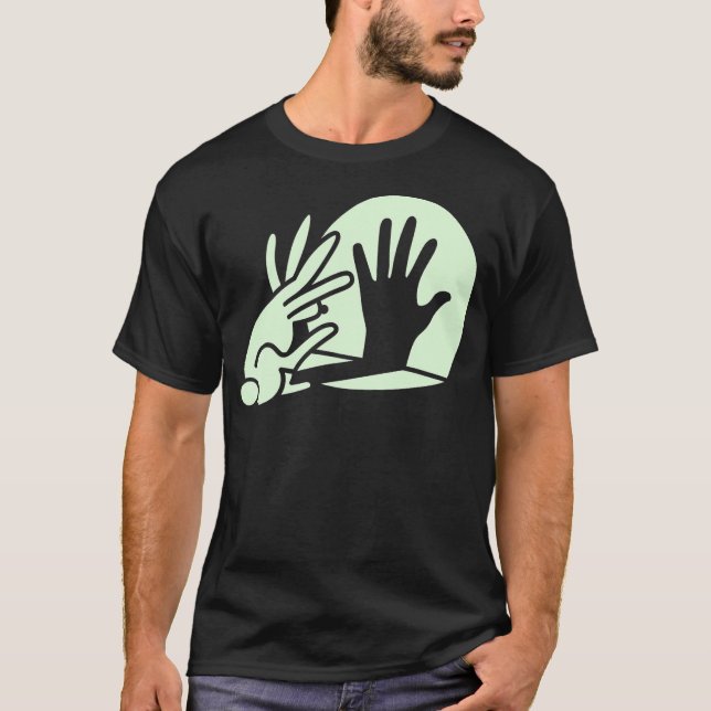 Camiseta Funny Bunny Hand Shadow Puppet Rabbit Humor (Anverso)
