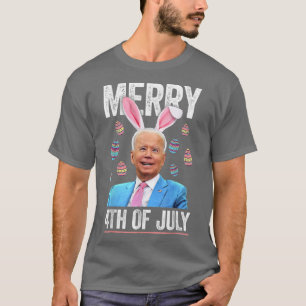 Camiseta Funny Bunny Joe Biden 4th Of July Happy Easter Day