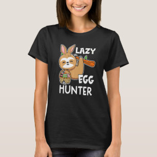 Camiseta Funny Bunny Sloth Lazy Easter Egter Hunter Basket