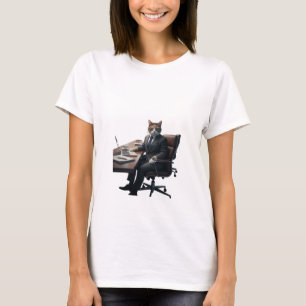 Camiseta Funny Business Cat CEO Boss Office Humor Graphic