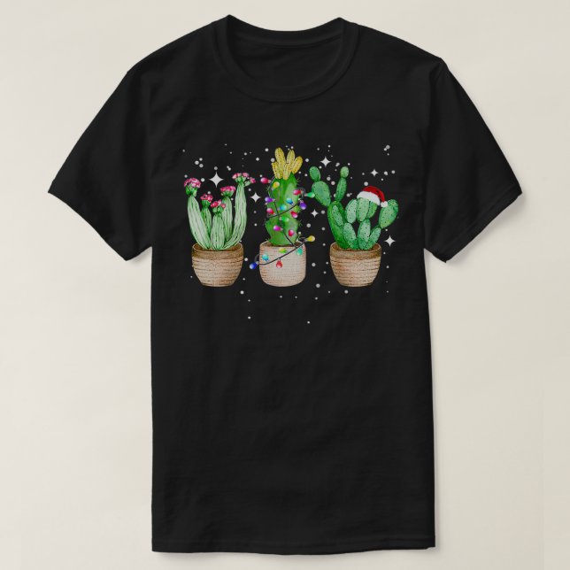 Camiseta Funny Cactus Navidades Pajama (Diseño del anverso)