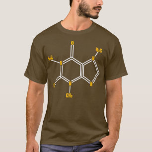 Camiseta Funny Caffeine Molécula Ciencia Café Tema Amor