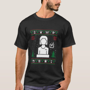 Camiseta Funny cajero de banco Santa Hat Navidades feos sué