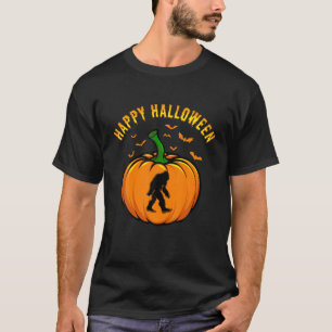 Camiseta Funny Calabaza de Pie Grande Feliz Halloween