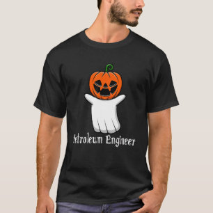 Camiseta Funny Calabaza Ingeniero Petrolero Fantasma Guay H
