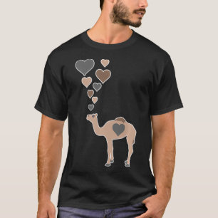 Camiseta Funny Camel With Hearts Camel Lover