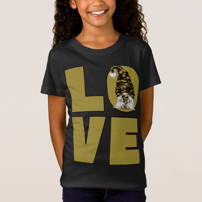 Camiseta Funny Camo Gnome Abuelo Camouflage Veterano Papá (Anverso)