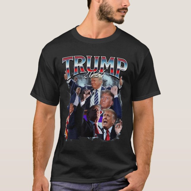 Camiseta Funny campaña Trump 2024 Campaña 90 Rap Trendy Boo (Anverso)