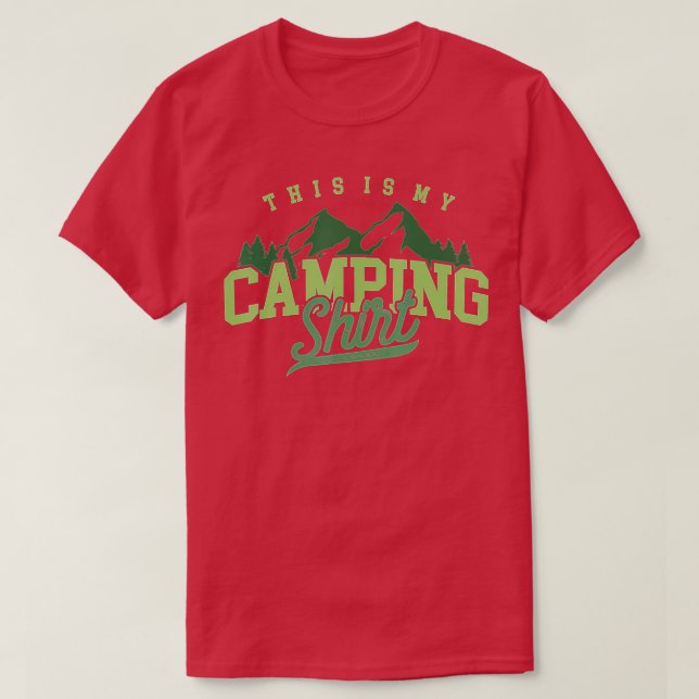 Camiseta Funny Camper Camp Retro Camping Tent This Is My Ca (Diseño del anverso)