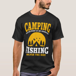 Camiseta Funny Camping And Fishing girl