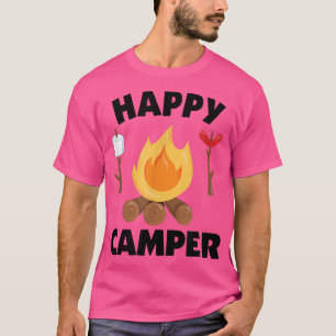 Camiseta Funny Camping Campfire asando marshmallow Tee 