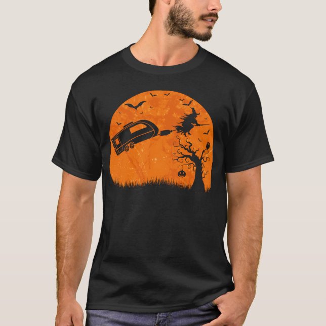 Camiseta Funny Camping Halloween Camper Men Women vintage (Anverso)