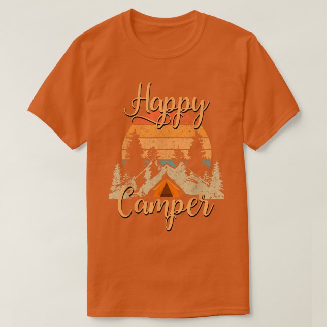 Camiseta Funny Camping Hiking Lover Present Happy Camper Gi (Diseño del anverso)