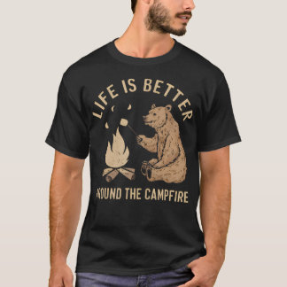 Camiseta Funny Camping Life Is Better Around The Campfire B