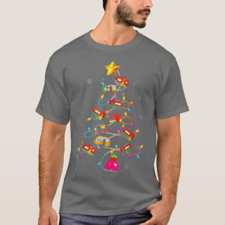 Camiseta Funny Camping Merry Christmas Tree Campers Snowman