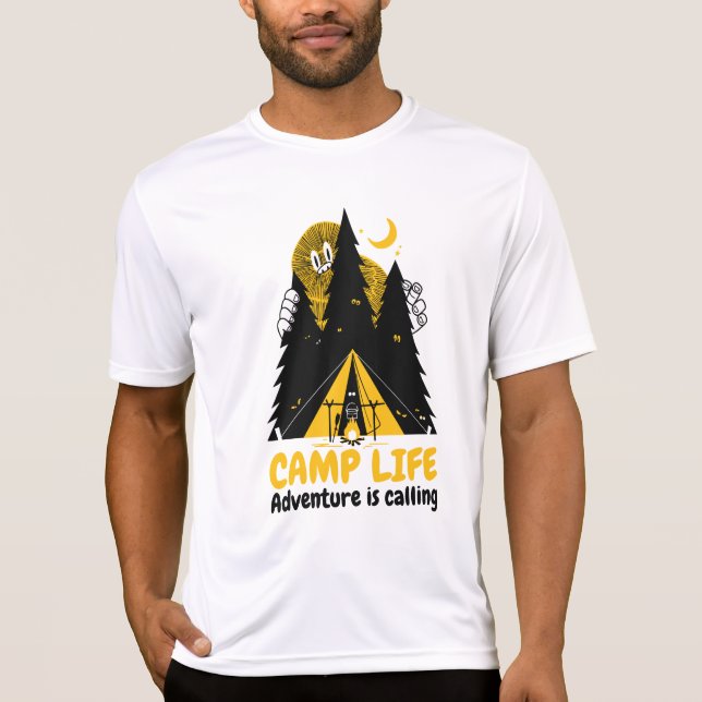 Camiseta Funny Camping Monster - Camp Life Adventure (Anverso)