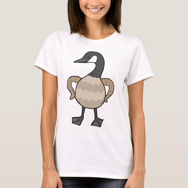 Camiseta Funny Canada Goose Scary Big Goose Graphic (Anverso)